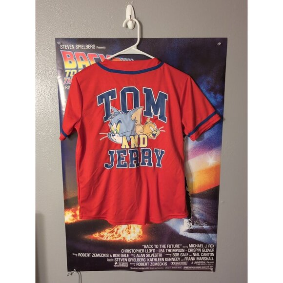 Tom And Jerry Red Boy's Baseball Jersey Shorts 2 Piece Set Size 18/20 - Picture 5 of 12